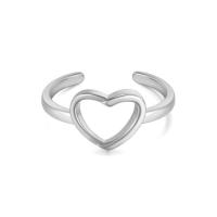 Stainless Steel Finger Ring, 316L Stainless Steel, Heart, Vacuum Ion Plating, Adjustable & fashion jewelry & for woman & hollow, more colors for choice, inner diameter:17~21mm, Sold By PC