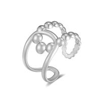 Rostfritt stål Fingerringar, 316L rostfritt stål, Justerbar & mode smycken & för kvinna & ihålig, fler färger för val, inner diameter:17~21mm, Säljs av PC