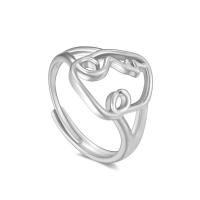 Edelstahl Ringe, 316 L Edelstahl, Einstellbar & Modeschmuck & für Frau & hohl, keine, inner diameter:17~21mm, verkauft von PC