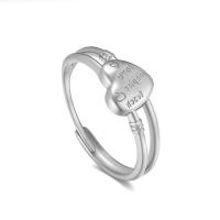 Stainless Steel Finger Ring 316L Stainless Steel Heart Vacuum Ion Plating Adjustable & fashion jewelry & for woman inner ~21mm Sold By PC