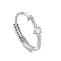 Stainless Steel Finger Ring, 316L Stainless Steel, Star, Vacuum Ion Plating, Adjustable & fashion jewelry & for woman, more colors for choice, inner diameter:17~21mm, Sold By PC