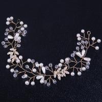 Headband Zinc Alloy with Crystal & Plastic Pearl fashion jewelry & for woman & with rhinestone nickel lead & cadmium free Sold By Strand
