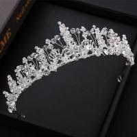 Bridal Tiaras, Tibetan Style, with Crystal, plated, fashion jewelry & for woman & with rhinestone, white, nickel, lead & cadmium free, Inner Diameter:Approx 140mm, Length:34 cm, Sold By PC