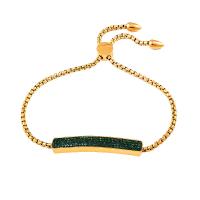 Bijoux bracelet en acier inoxydable, acier inoxydable 316L, bijoux de mode & pavé de micro zircon & pour femme, doré, 40mm, Longueur:Environ 9.06 pouce, Vendu par PC