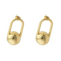 Brass Drop Earring, Donut, gold color plated, fashion jewelry & for woman & hollow, nickel, lead & cadmium free, 30x14x2mm, Sold By Pair