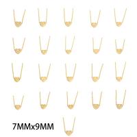 Edelstahl Schmuck Halskette, 304 Edelstahl, Herz, plattiert, Modeschmuck & verschiedene Muster für Wahl, goldfarben, 7x9x4mm, Länge:467 cm, verkauft von PC