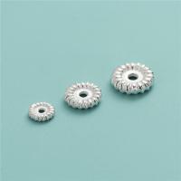 925 Sterling Silver Washer Gear Wheel DIY silver color Sold By PC
