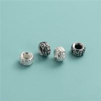 925 Sterling Silver Spacer Bead Rondelle DIY & with letter pattern Approx 3.2mm Sold By PC