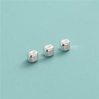 925 Sterling Silver Spacer Bead Square DIY silver color 2.80mm Approx 1.9mm Sold By PC