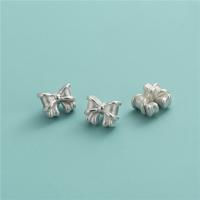 925 Sterling Silver Spacer Bead Bowknot DIY silver color Approx 1.8mm Sold By PC