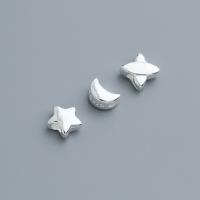 925 Sterling Silver Beads, polished, DIY & different styles for choice, silver color, Hole:Approx 1mm, Sold By PC