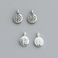925 Sterling Silver Pendant Leaf DIY Approx 1.2mm Sold By PC
