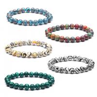 Bransolety kamień szlachetny, biżuteria moda & dla kobiety, dostępnych więcej kolorów, sprzedawane na około 18 cm Strand