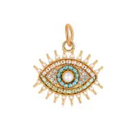Evil Eye Pendants, Tibetan Style, with Plastic Pearl, gold color plated, DIY & enamel & with rhinestone, mixed colors, nickel, lead & cadmium free, 10-30mm, Sold By PC