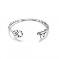 925 Sterling Silver Cuff Bangle vintage & for woman & matte silver color 3mm Inner Approx 65mm Sold By PC