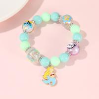 Resin Bracelet, with Tibetan Style, Mermaid, plated, stoving varnish & for woman & enamel & with rhinestone, mixed colors, 12mm,16mm, Length:Approx 16.5-17 cm, Sold By PC