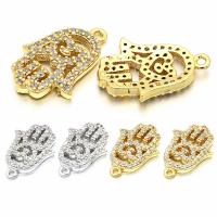 Cubic Zirconia Micro Pave Brass Pendant plated DIY & micro pave cubic zirconia nickel lead & cadmium free Sold By PC