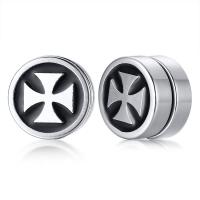 Stainless Steel Stud Earrings 304 Stainless Steel with Magnet polished fashion jewelry & for man Sold By PC