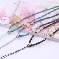 Fashion Necklace Cord, Polyamide, with Hetian Jade, fashion jewelry & DIY, more colors for choice, 2mm, Sold Per Approx 13.39 Inch Strand