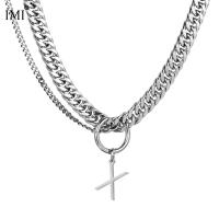 Titanium stål halskæde, poleret, mode smykker & forskellige længde for valg & for mennesket, Solgt af Strand