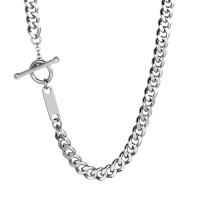 Titanium Steel Necklace, polished, fashion jewelry & different length for choice & for man, Sold By Strand