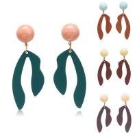 Zinc Alloy Stud Earring with Resin stoving varnish for woman nickel lead & cadmium free Sold By Pair