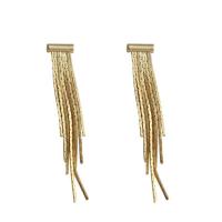 Fashion Fringe Earrings, Brass, gold color plated, vintage & for woman, nickel, lead & cadmium free, 10x55mm, Sold By Pair