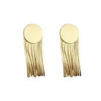 Mode-Fringe-Ohrringe, Messing, goldfarben plattiert, Modeschmuck & für Frau, frei von Nickel, Blei & Kadmium, 20x50mm, verkauft von Paar