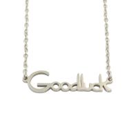 Stainless Steel Jewelry Necklace, 304 Stainless Steel, Alphabet Letter, plated, fashion jewelry, more colors for choice, 8x30x1mm, Length:496 mm, Sold By PC