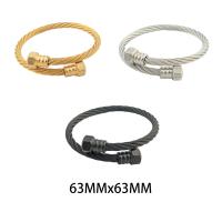Bracelet en acier inoxydable, Acier inoxydable 304, Placage, bijoux de mode, plus de couleurs à choisir, 63x63x4mm, Longueur:Environ 17 cm, Vendu par PC