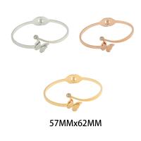 Stainless Steel Bangle, 304 Stainless Steel, plated, fashion jewelry, more colors for choice, 57x62x2mm, Length:Approx 17 cm, Sold By PC