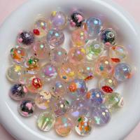 Acrylic Jewelry Beads, Round, plated, DIY, more colors for choice, 16mm, Hole:Approx 1.8mm, 5PCs/Bag, Sold By Bag