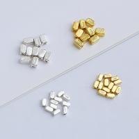 925 Sterling Silver Spacer Bead Rectangle plated DIY Sold By PC