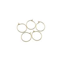 Brass Hoop Earring Components gold color plated DIY Sold By PC