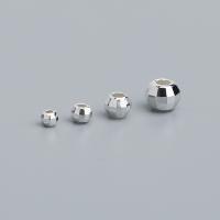925 Sterling Silver Spacer Bead polished Laser & DIY & faceted silver color Sold By PC