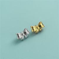 925 Sterling Silver Spacer Bead Bowknot plated DIY Approx 2.2mm Sold By PC
