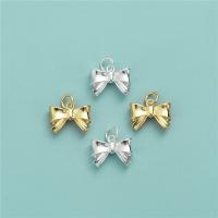 925 Sterling Silver Pendant Bowknot plated DIY Approx 3.3mm Sold By PC