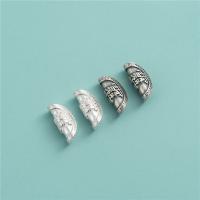 925 Sterling Silver Beads, Ingot, DIY, more colors for choice, 4.70x13.30mm, Hole:Approx 2.3mm, Sold By PC