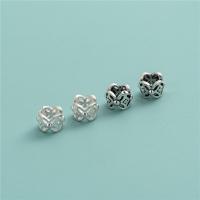 925 Sterling Silver Beads, DIY & hollow, more colors for choice, 4.40mm, Hole:Approx 3.6mm, Sold By PC