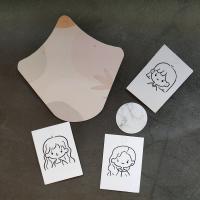 Kobber Printing Paper Ørering kort, forskellige stilarter for valg, 100pc'er/sæt, Solgt af sæt