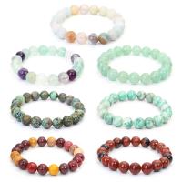 Gemstone Bracelets, with Elastic Thread, handmade, Natural & fashion jewelry & for woman, more colors for choice, Sold Per 15 cm Strand