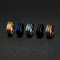 Titan Edelstahl Ringe, Titanstahl, plattiert, Modeschmuck & unisex & verschiedene Größen vorhanden, keine, verkauft von PC