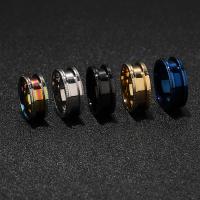 Titanium Steel Finger Ring, plated, fashion jewelry & different size for choice & for man, more colors for choice, Sold By PC