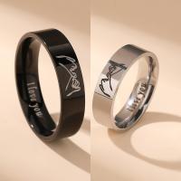 Couple Finger Rings Titanium Steel plated fashion jewelry & Unisex Sold By PC