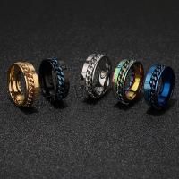 Titantium Steel δάχτυλο του δακτυλίου, Titanium Steel, επιχρυσωμένο, κοσμήματα μόδας & για άνδρες και γυναίκες & διαφορετικό μέγεθος για την επιλογή, περισσότερα χρώματα για την επιλογή, Sold Με PC