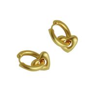 Messing Huggie Hoop Ohrringe, goldfarben plattiert, Unterschiedliche Form zur Auswahl & Modeschmuck & für Frau, goldfarben, frei von Nickel, Blei & Kadmium, 20mm, verkauft von Paar