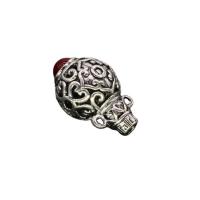3 Holes Guru Beads, Tibetan Style, antique silver color plated, folk style & DIY, nickel, lead & cadmium free, 18x12mm, Sold By PC