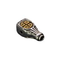 3 Holes Guru Beads, Tibetan Style, plated, folk style & DIY, mixed colors, nickel, lead & cadmium free, 18x9mm, Sold By PC