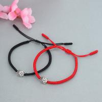 Nylon Cord Bracelets, with Tibetan Style, handmade, fashion jewelry & different styles for choice & for woman, more colors for choice, Length:16-28 cm, Sold By PC