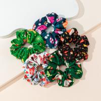 Hair Scrunchies, Cloth, printing, fashion jewelry & for woman, more colors for choice, 11cm, Sold By PC